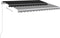 vidaXL - Luifel - handmatig - uittrekbaar - met - LED - 350x250 - cm - antracietkleur