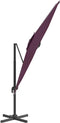vidaXL - Zweefparasol - met - LED-verlichting - 400x300 - cm - bordeauxrood