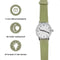 Tyme Santorini - Dames Horloge - 27mm - Wit/Groen - met Cadeauverpakking