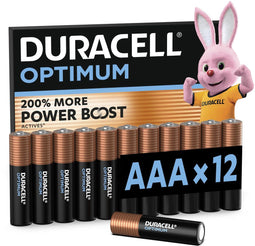 Duracell Optimum AAA - Alkaline batterijen - 200% meer POWER BOOST - (12 stuks)