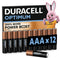 Duracell Optimum AAA - Alkaline batterijen - 200% meer POWER BOOST - (12 stuks)