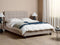 ROCHELLE - Tweepersoonsbed - Lichtgrijs - 140 x 200 cm - Polyester