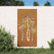 vidaXL - Wanddecoratie - tuin - palmboomontwerp - 105x55 - cm - cortenstaal