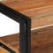 vidaXL - Eettafel - Zwart - 120x33x75 - cm - Massief - Acaciahout - en - Metaal