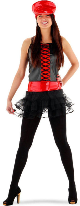 Folat Sexy Biker Girl - Kostuum L-XL - Rood