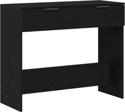vidaXL - Console - Tafel - Zwart - Eiken - 90x36x75 - cm - Geengineerd - Hout