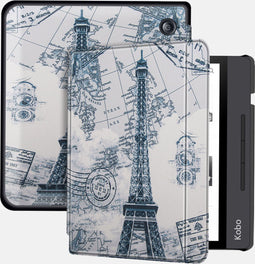 Lunso Geschikt voor Kobo Libra H20 hoes (7 inch) - sleep cover - Eiffeltoren