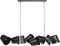 Hanglamp Kinetic 8 lampen - Charcoal