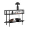 SoBuy FSB90-SCH - Console tafel - Multifunctioneel gangmeubel met 3 opbergplanken - Zwart 110x39x76 cm
