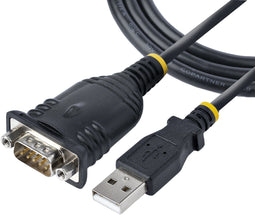 Startech.com 1P3FP-USB-SERIAL - USB naar Serieel Adapter - DB9 Male RS232 - 91cm Zwart