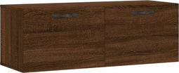 vidaXL - Wandkast - 100x36,5x35 - cm - bewerkt - hout - bruin - eikenkleur