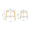SoBuy FBT75-W - Set van 2 Salontafels - Ronde MDF & Rubberhout - Wit (2 stuks)