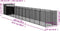 vidaXL - Hondenhok - met - ren - 165x1271x181 - cm - staal - lichtgrijs