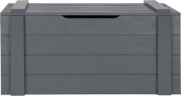 WOOOD Dennis Speelgoedkist - Grenen - Staal Grijs - 42x90x42