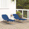 vidaXL - Vouwbare - zonnebed - 2 - stuks - Draagbaar - Blauw - 600D - Oxford - stof