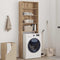 vidaXL - Wasmachinekast - 64x24x190 - cm - artisanaal - eikenkleur