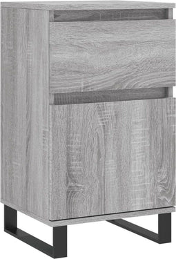 vidaXL - Dressoir - 40x35x70 - cm - bewerkt - hout - grijs - sonoma