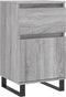 vidaXL - Dressoir - 40x35x70 - cm - bewerkt - hout - grijs - sonoma