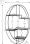 Wandrek - Metaal - 44 x 16 x 71 cm - Zwart