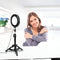 6 '' selfie-ringlicht met statief, usb stroomkabel en mobiele telefoonhouder voor livestream-make-up YouTube-videoportretfotografie - mini-LED-camera-ringlicht met balhoofd voor iPhone 11 Xs Max XR - Beauty Light 3 lichtmodi dimbaar + Tripod
