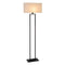Atmooz - Vloerlamp Paula - Staande Lamp - Stalamp - Woonkamer - Zwart en witte kap - Hoogte 160cm - Metaal