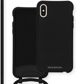 iMoshion Hoesje Geschikt voor iPhone Xs / X Hoesje Met Koord - iMoshion Color Backcover met afneembaar koord - Zwart