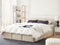 BOUSSE - Tweepersoons boxspring - Beige - 160 x 200 cm - Fluweel