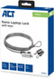 ACT AC9030 - Nano laptopslot - Snijbestendig met 2 sleutels - Kabellengte 2 meter (2 stuks)
