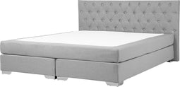 DUCHESS - Boxspring - Lichtgrijs - 180 x 200 cm - Polyester