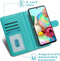 iMoshion Hoesje Geschikt voor Samsung Galaxy A72 Hoesje Met Pasjeshouder - iMoshion Luxe Portemonnee - Turquoise