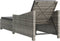 vidaXL - Ligbed - met - donkergrijs - kussen - poly - rattan - grijs