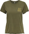 ONLY ONLLUCY LIFE S/S REG LEO TOP BOX CS JRS - Dames T-shirt - Korte mouwen Hoge ronde hals 100% Organisch Katoen - Maat XS