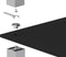 NorStone SQUARE - Audio meubel - 4 lagen 19mm gehard glas - Zwart en Aluminium