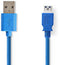 Nedis CCGP61010BU10 - USB A verlengkabel - 100cm - Blauw