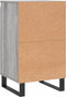 vidaXL - Dressoir - 40x35x70 - cm - bewerkt - hout - grijs - sonoma