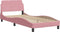 vidaXL - Bedframe - met - hoofdeinde - zonder - matras - 90x200 - cm - fluweel - roze
