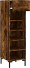 vidaXL - Schoenenkast - 30x35x105 - cm - bewerkt - hout - gerookt - eikenkleurig
