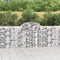 vidaXL - Schanskorven - 4 - st - gewelfd - 200x30x100/120 - cm - ijzer