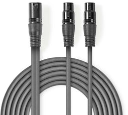 Nedis COTH15025GY15 - XLR audiokabel - 150 cm - Grijs