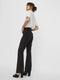 VERO MODA VMSAGA HR S FLARED JEANS - Flared pijpen - Hoge waist - Zwart