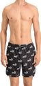 PUMA SWIM MEN NO.1 LOGO AOP MID SHORTS - Sneldrogende technologie - Zwart/Wit