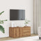 vidaXL - Tv-meubel - 80x34x35,5 - cm - bewerkt - hout - artisanaal - eikenkleur