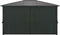 vidaXL - Prieel - met - gordijn - 4x3x2,6 - cm - aluminium - zwart