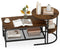 Coast Salontafel Set van 2 - Ovale en Ronde Bijzettafel - Bruin (2 stuks)