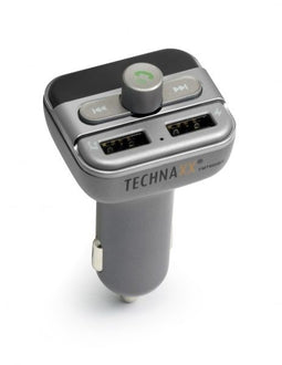 Technaxx FMT900BT - Bluetooth FM Transmitter - 2 x USB en handsfree bellen - zwart