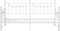 vidaXL - Ligbedframe - met - Uittrekbed - Wit - 90x200 - cm - Staal