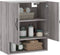 vidaXL - Wandkast - 60x31x70 - cm - bewerkt - hout - grijs - sonoma - eikenkleurig