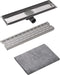 vidaXL - Douchegoot - rechthoekig - 530x140mm - roestvrij - staal