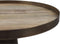 HSM Collection - Bijzettafel Fletcher - ø50x47 - Antique gold/bruin - Metaal/mangohout