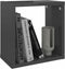 vidaXL - Wandschappen - kubus - 4 - st - 26x15x26 - cm - hoogglans - grijs